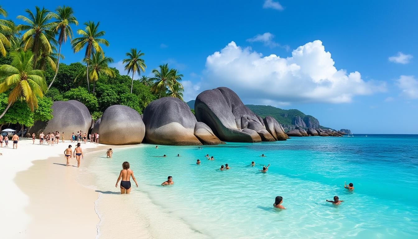 Découvrez quand partir aux Seychelles pour profiter au mieux de ce paradis tropical. Informez-vous sur le climat, la météo, les températures et l'affluence touristique tout au long de l'année pour planifier vos vacances idéales.